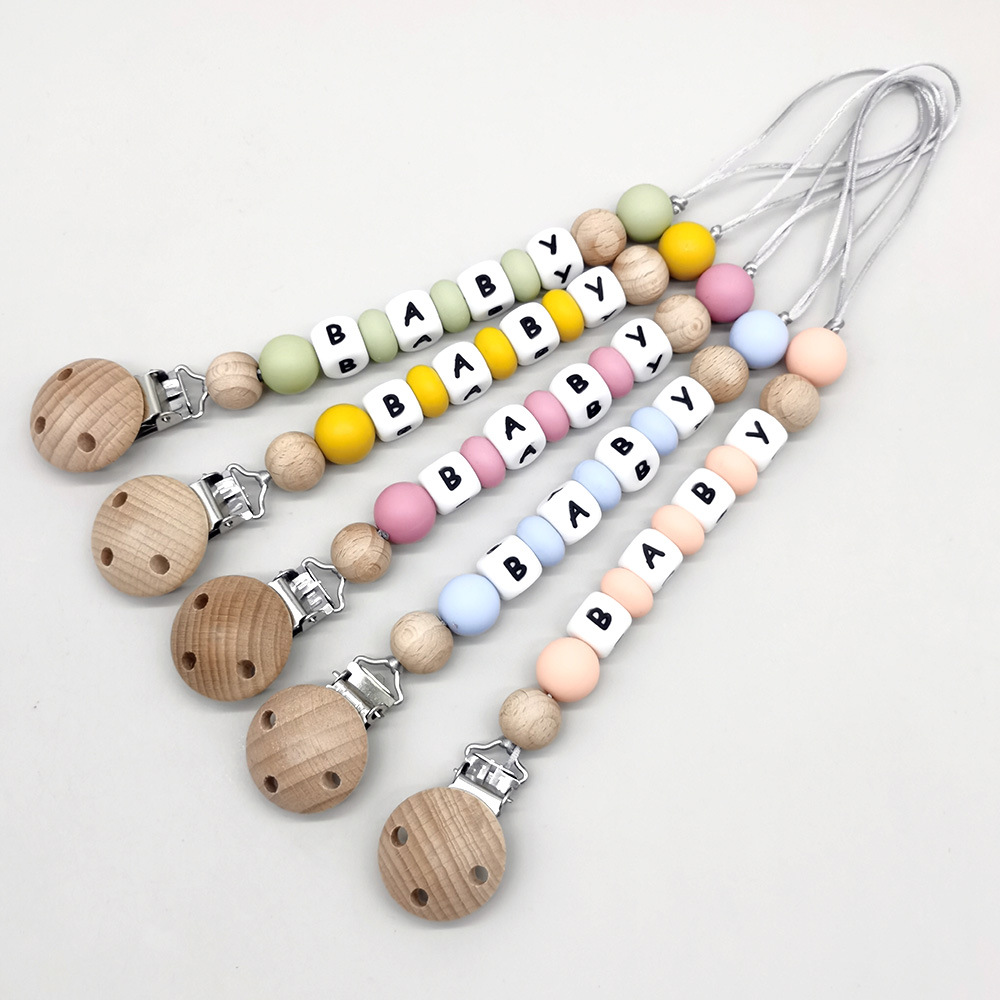 Baby Products In - Benutzerdefinierte Name Schnuller Clips Kette Silikon