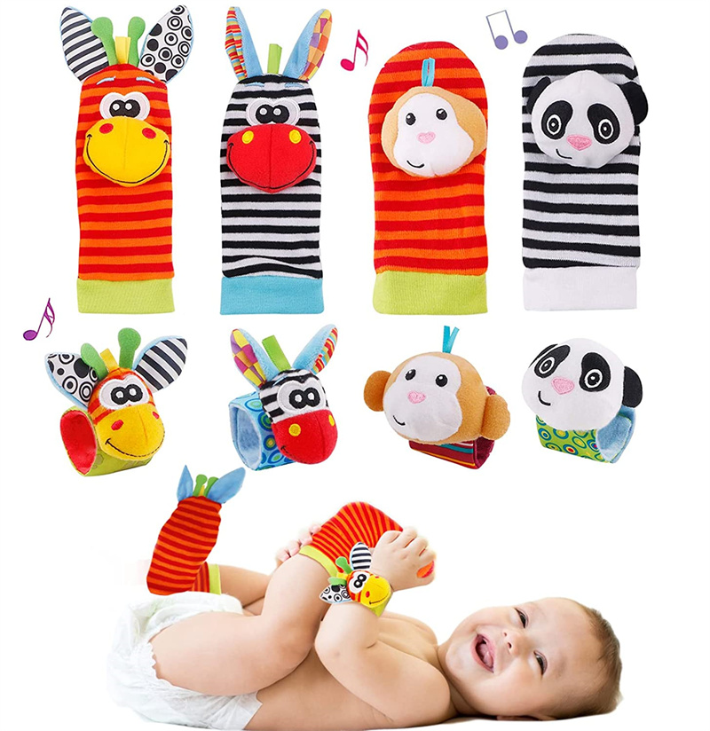 Baby Rattle Toy Set - Babysocken, Rasselspielzeug für Babys, 0–12 Monate,