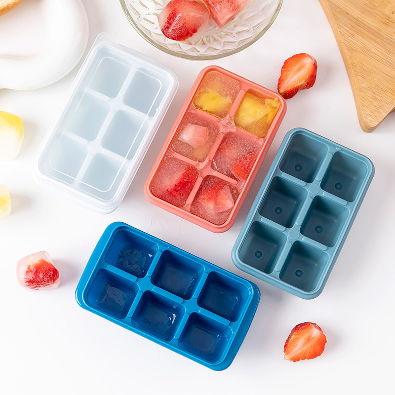 Baby Products Cream - Silikon-Eiswürfel schalen mit verschütteten Deckeln, leicht