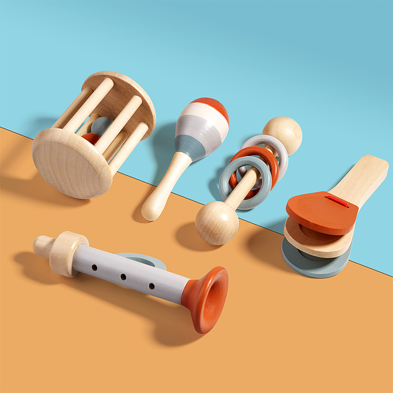 Natürliches Holzrassel-Spielze – Baby Rattle Toy Set Bewertung und Preis