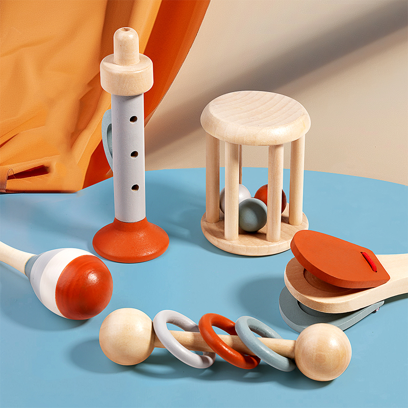 Natürliches Holzrassel-Spielze – Baby Rattle Toy Set Bewertung und Preis