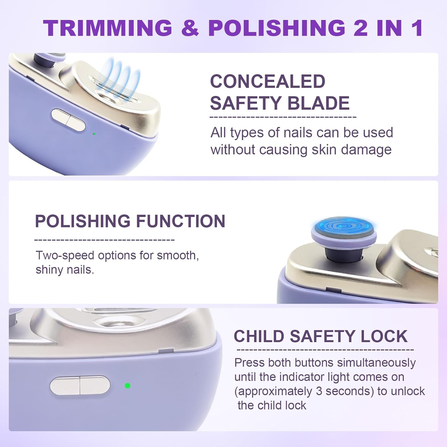 Elektrischer Nageltrimmer mit  – Baby Nail Trimmer Electric Bewertung und Preis